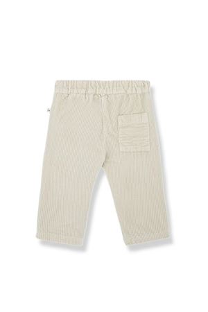 Ovidio pants in warm beige cotton velvet 1+IN THE FAMILY KIDS | OVIDIOATMEAL